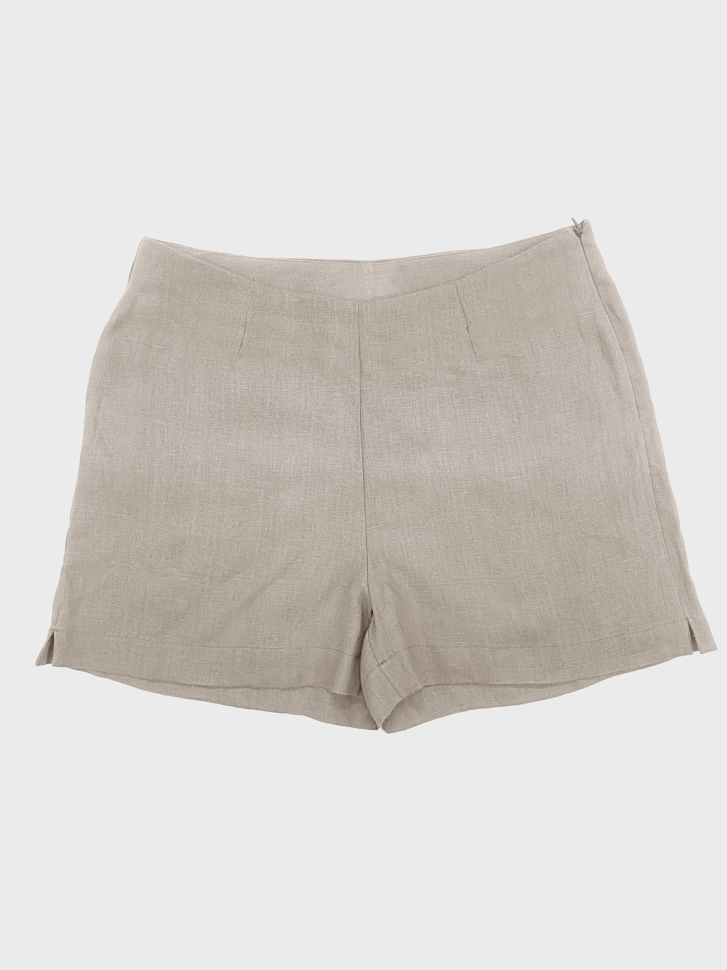 shorts de lino high rise