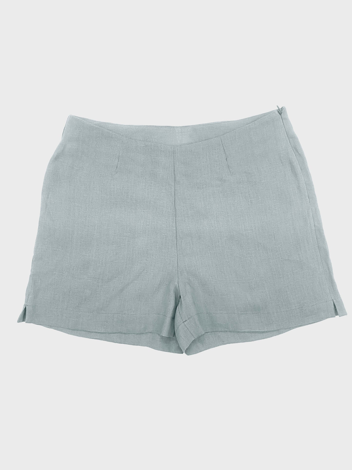 shorts de lino high rise