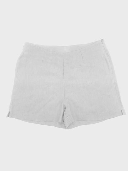 shorts de lino high rise