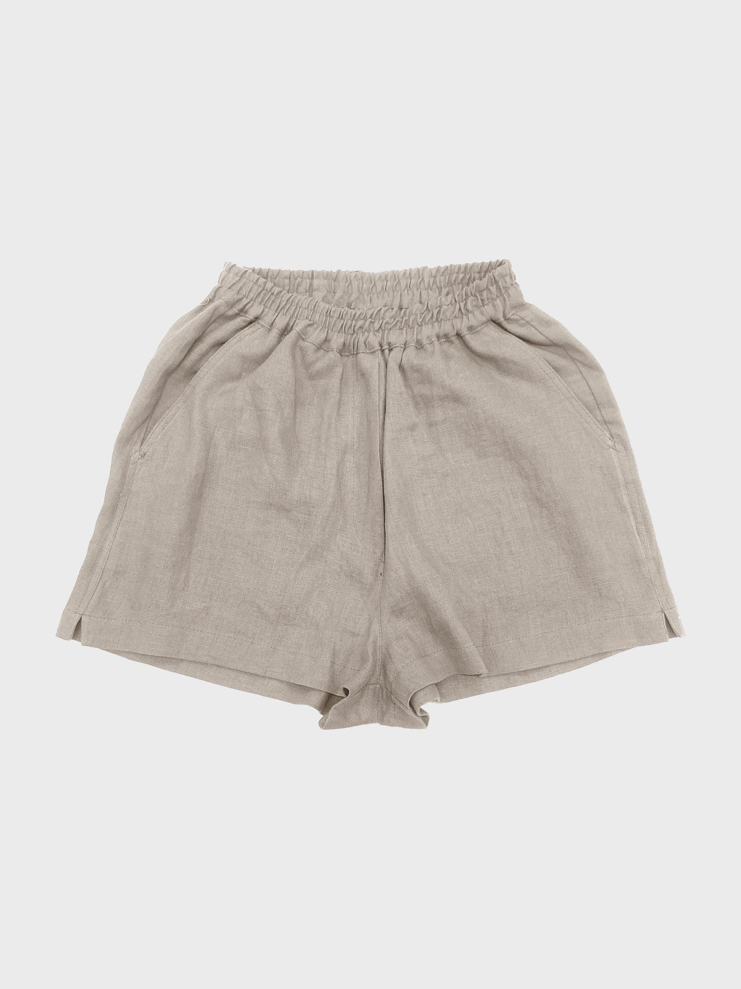 shorts de lino con resorte