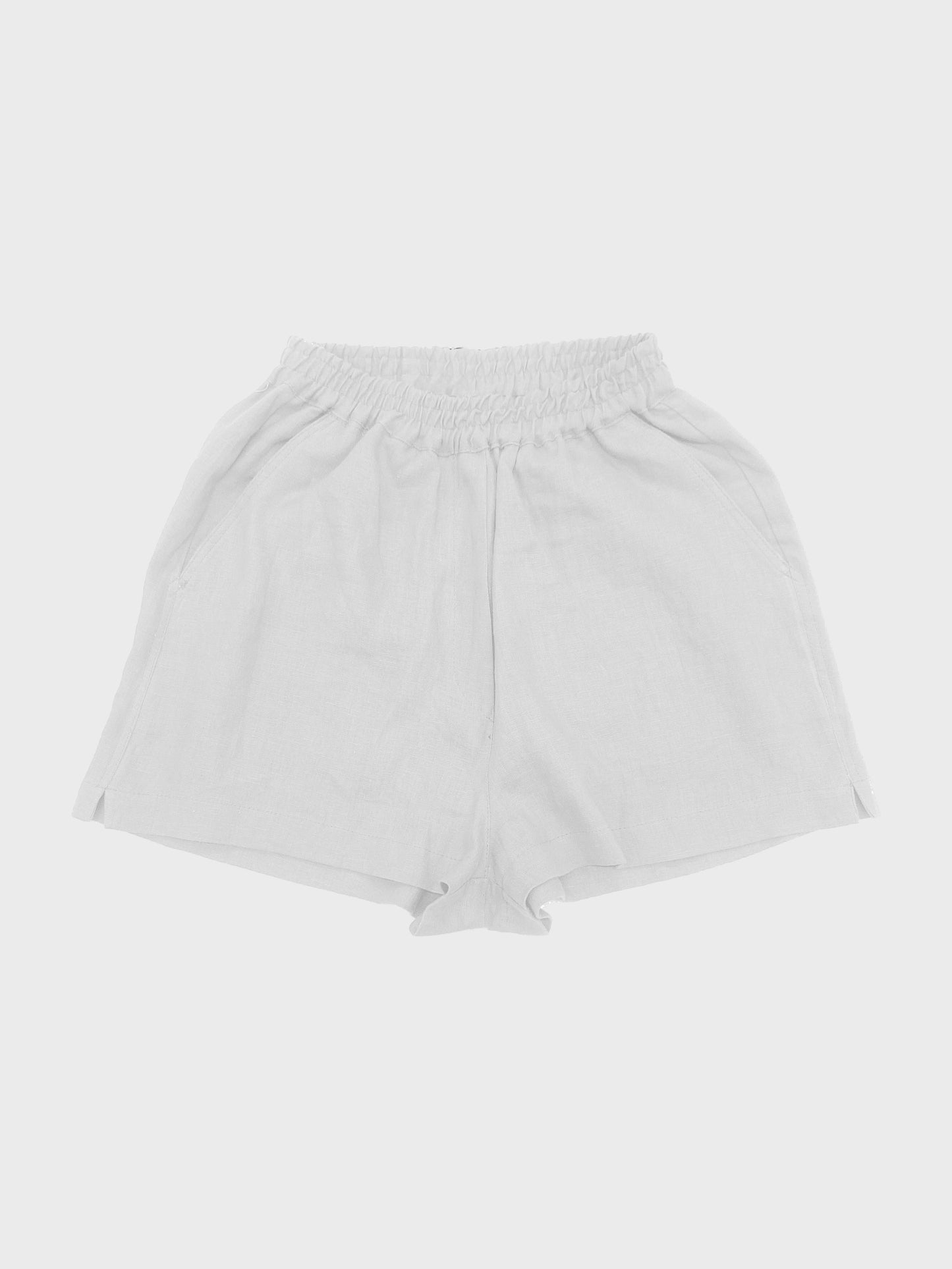 shorts de lino con resorte