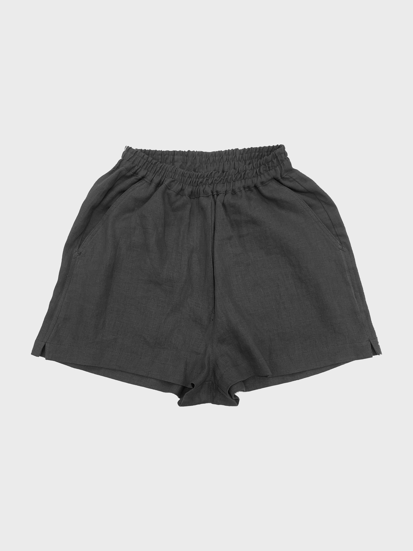 shorts de lino con resorte