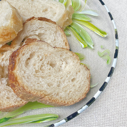 plato de cristal pintado para pan - Barioles Casa