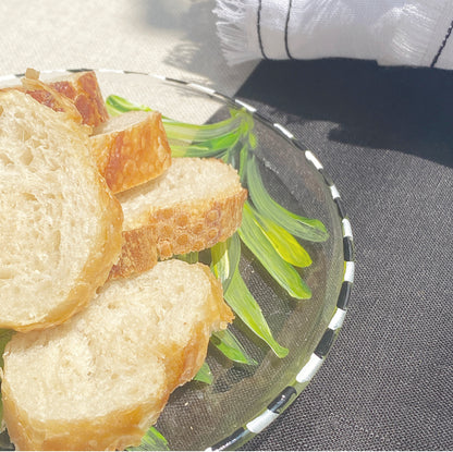 plato de cristal pintado para pan - Barioles Casa